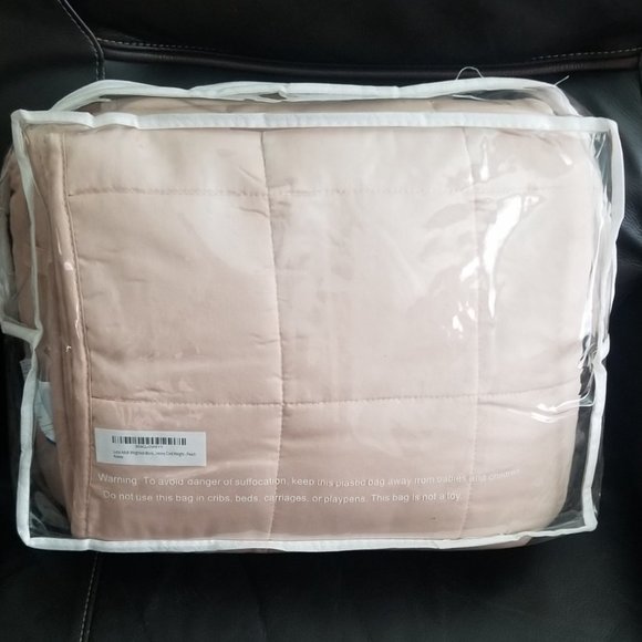 Luna Adult Weighted Blanket - 10 Lbs - 60x80 - Queen Size Bed - Peach - NEW - Picture 2 of 3